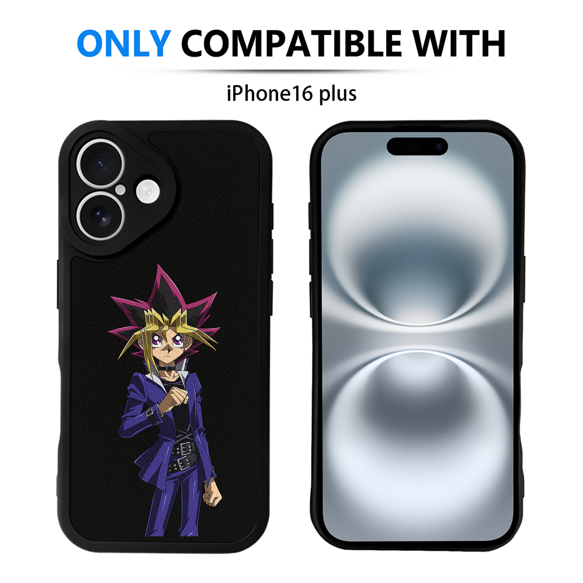 遊☆戯☆王 Yu-Gi-Oh! 【iPhone 16シリーズ対応】シリコンスマホケース（レザー調） 材質：シリコン